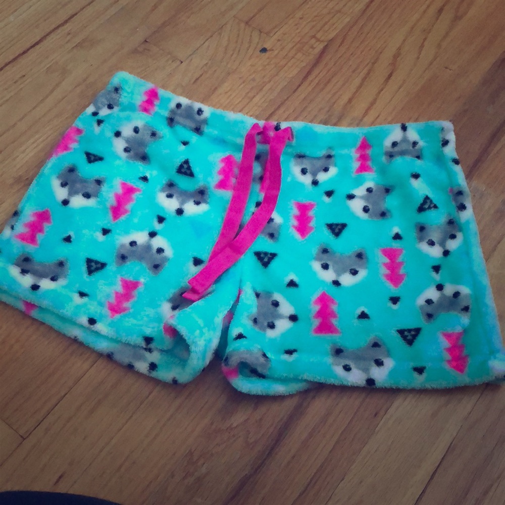 Adorable Raccoon Fuzzy PJ Shorts!